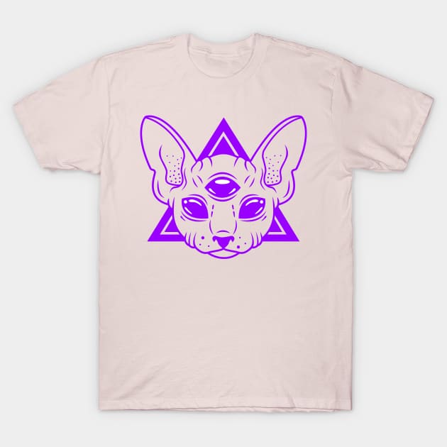 Psychic Familiar (purple) T-Shirt by Spazzy Newton